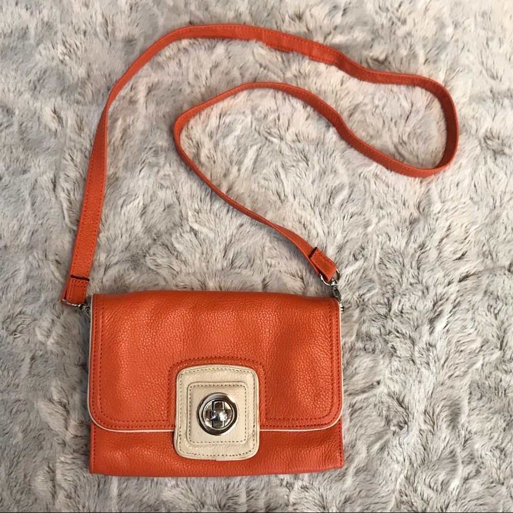 Grace Adele Leather Clutch with Cross Body Strap